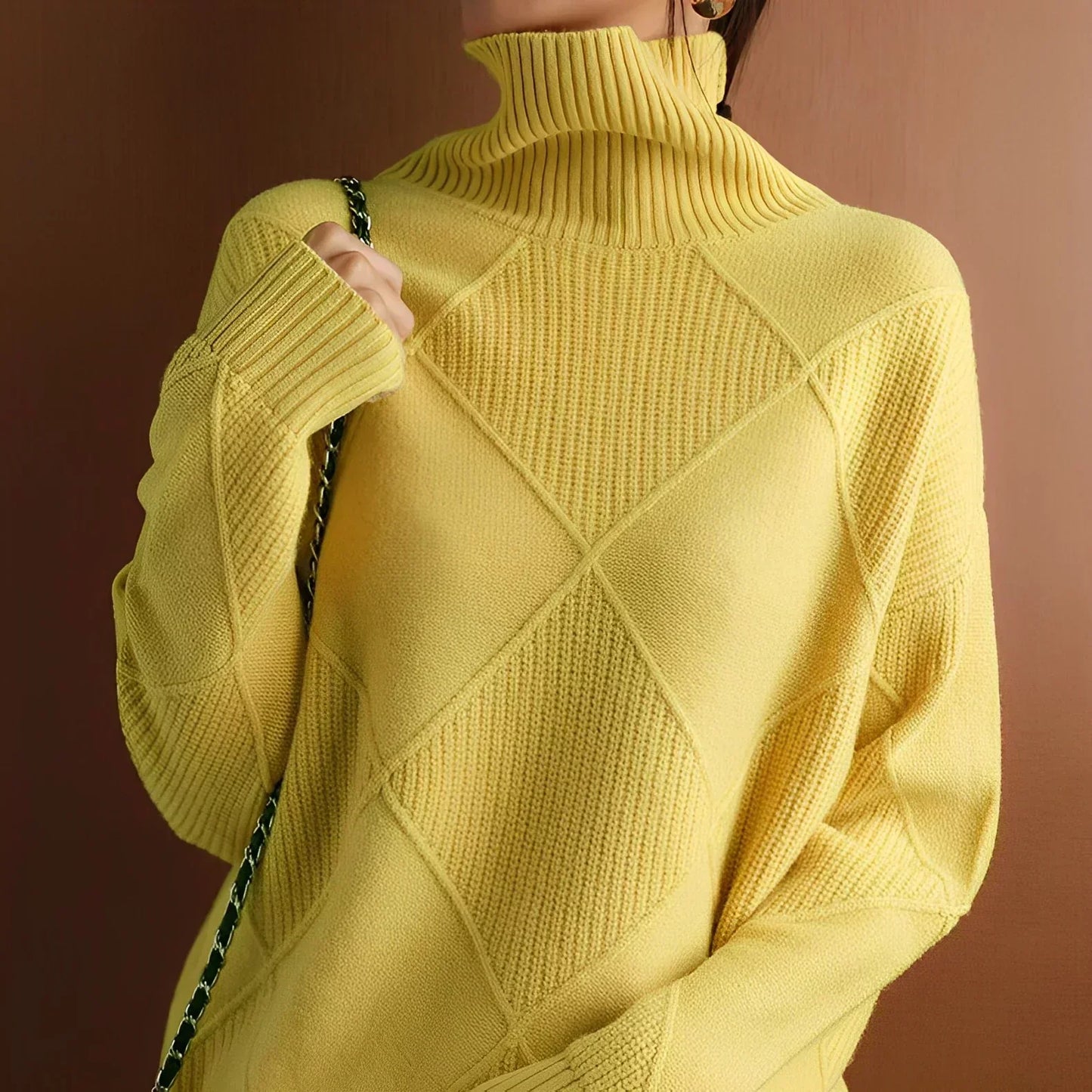 Berg-Feldt | Lässiger Warmer Strickturtleneck Pullover