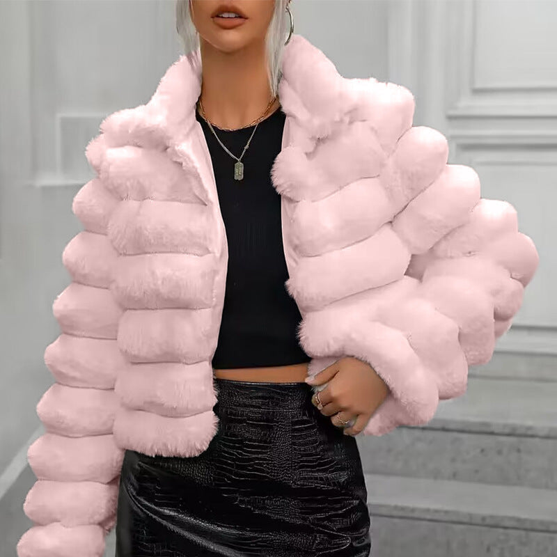Berg-Feldt | Raffinierte kurze Jacke aus Kunstpelz für Damen