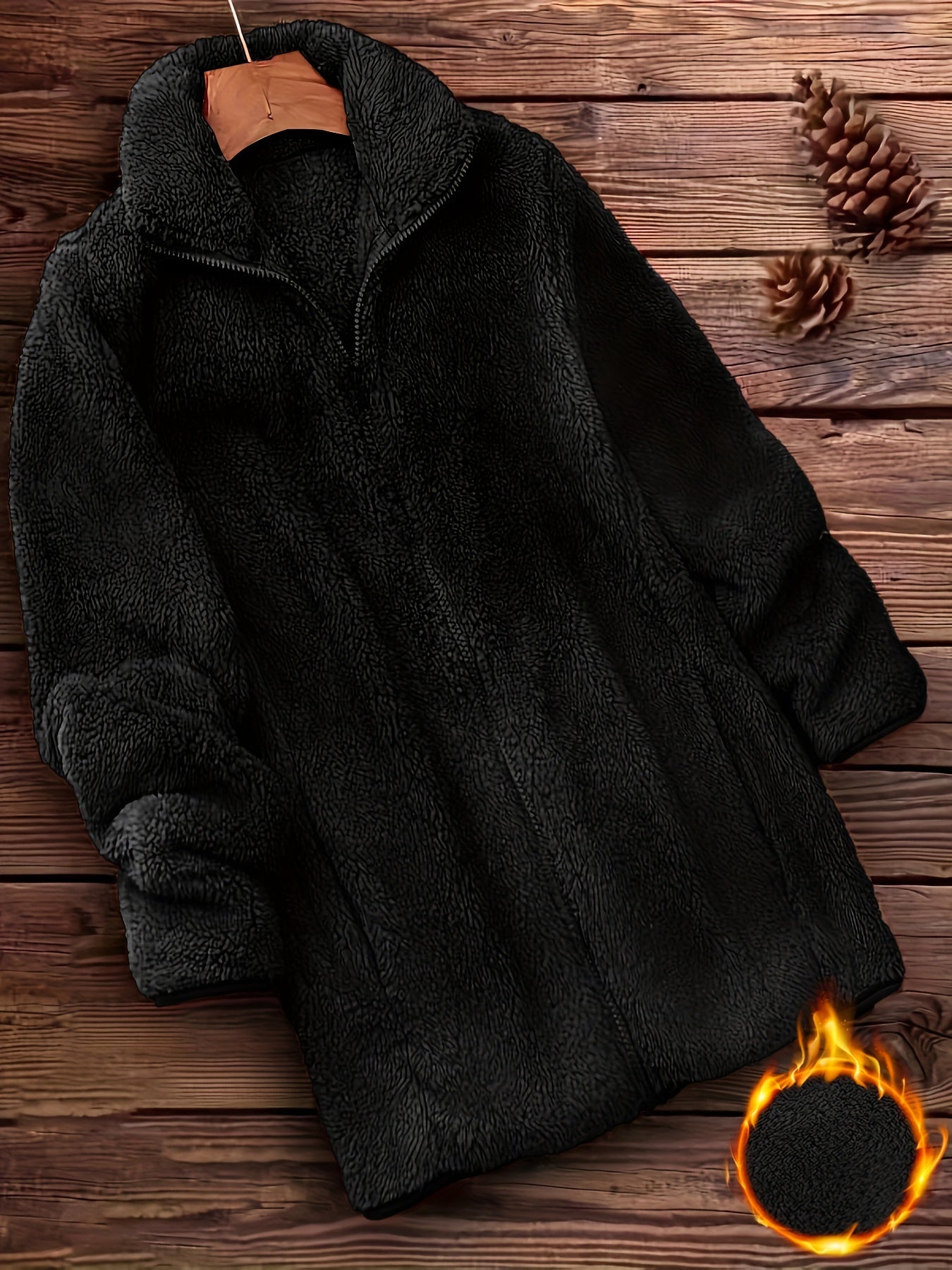 Berg-Feldt | Plüschjacke Polyester Weich und Warm