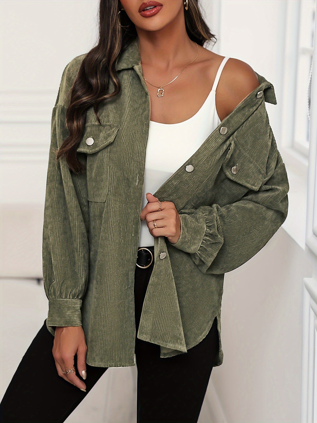 Berg-Feldt | Veste en velours côtelé doux polyester/coton Confort élégant