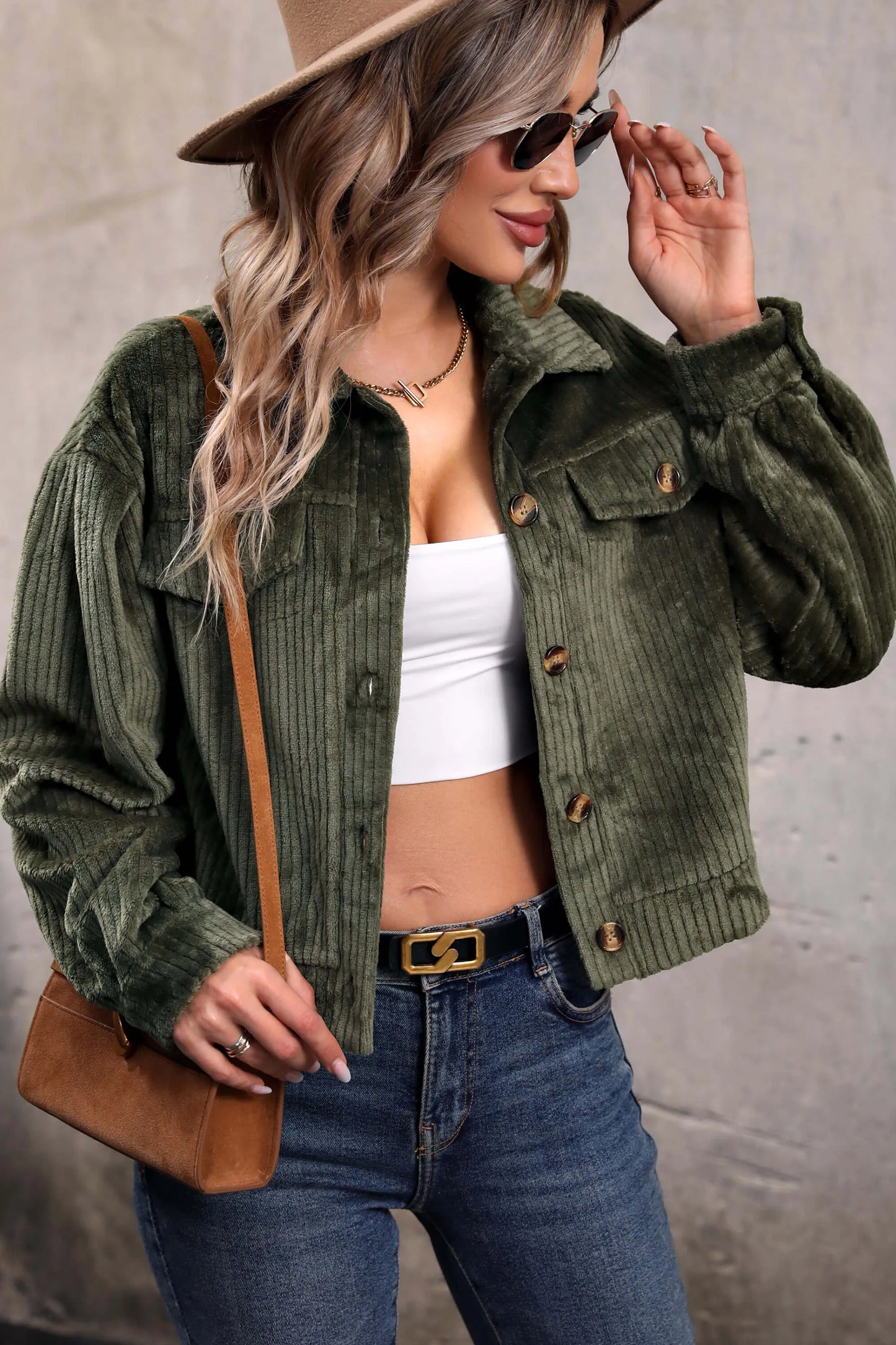 Berg-Feldt | Kurze Cordhemdjacke Cord Weich und Trendy