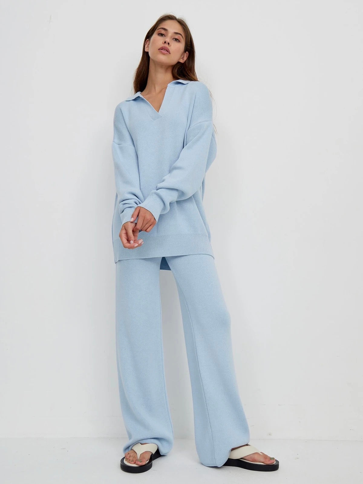 Polo en coton et pantalon large - Ensemble Valérie™