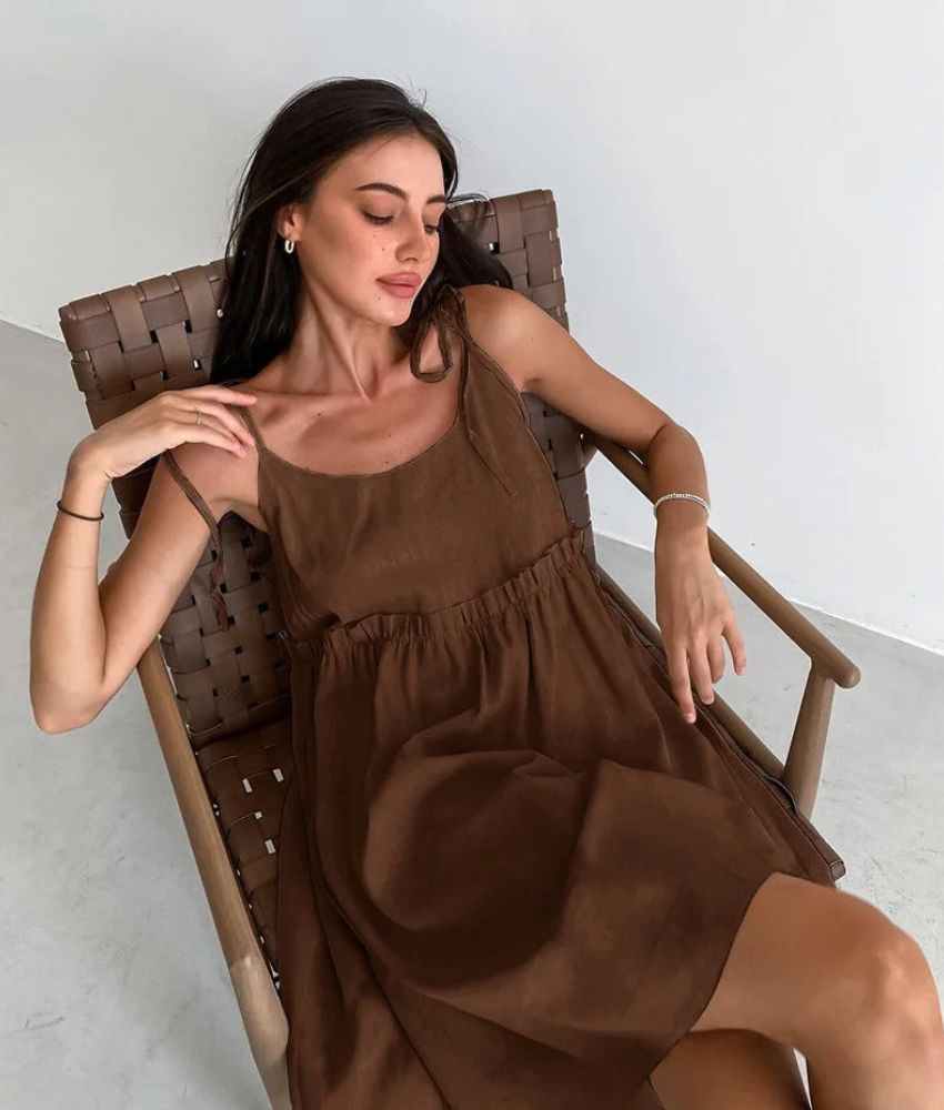 Agot Leinen Sommerkleid