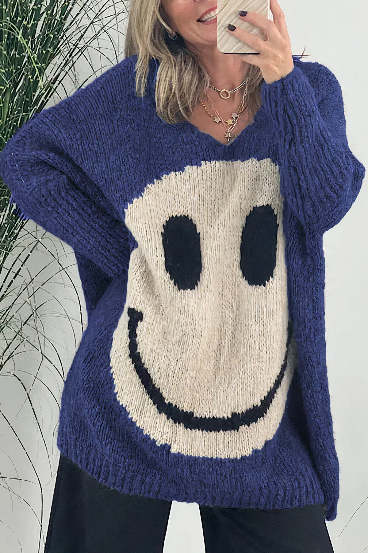 Berg-Feldt | Sweater - Oversized Smiley Strickpullover