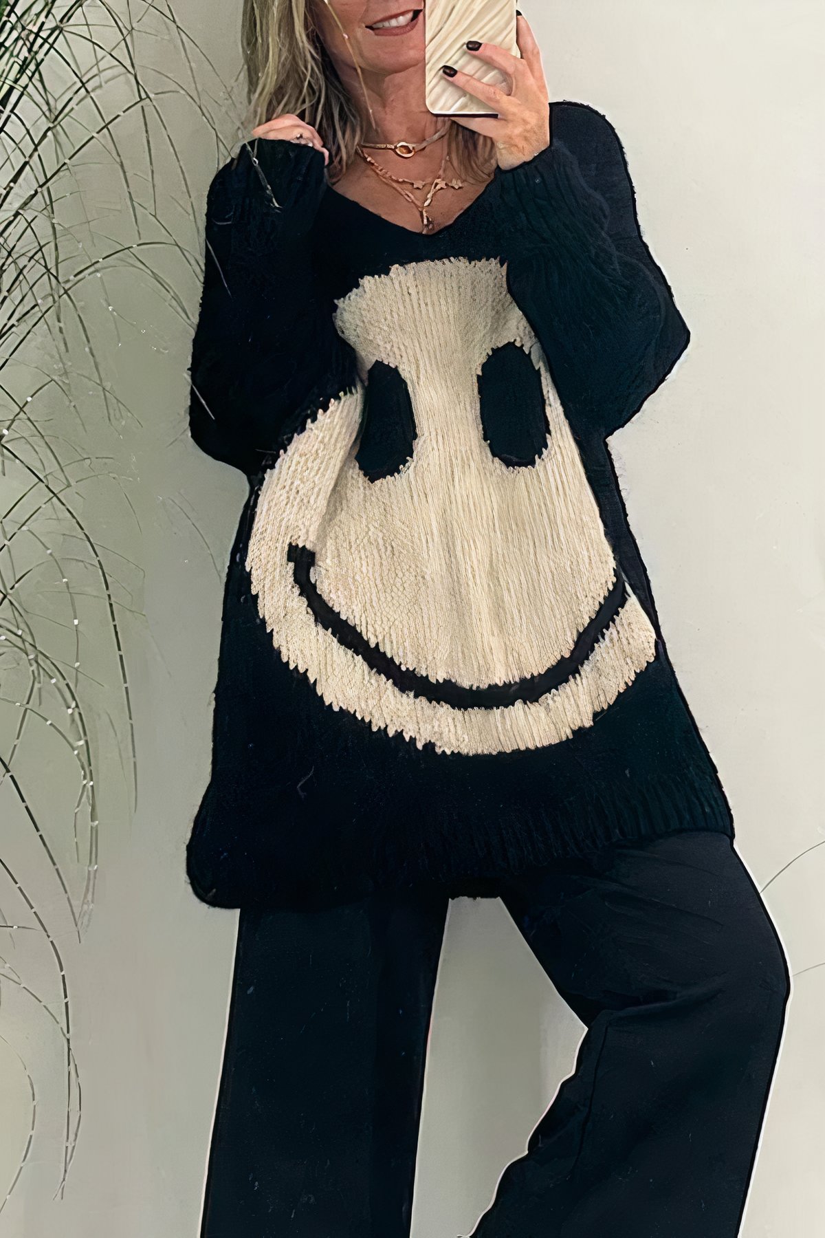 Berg-Feldt | Sweater - Oversized Smiley Strickpullover