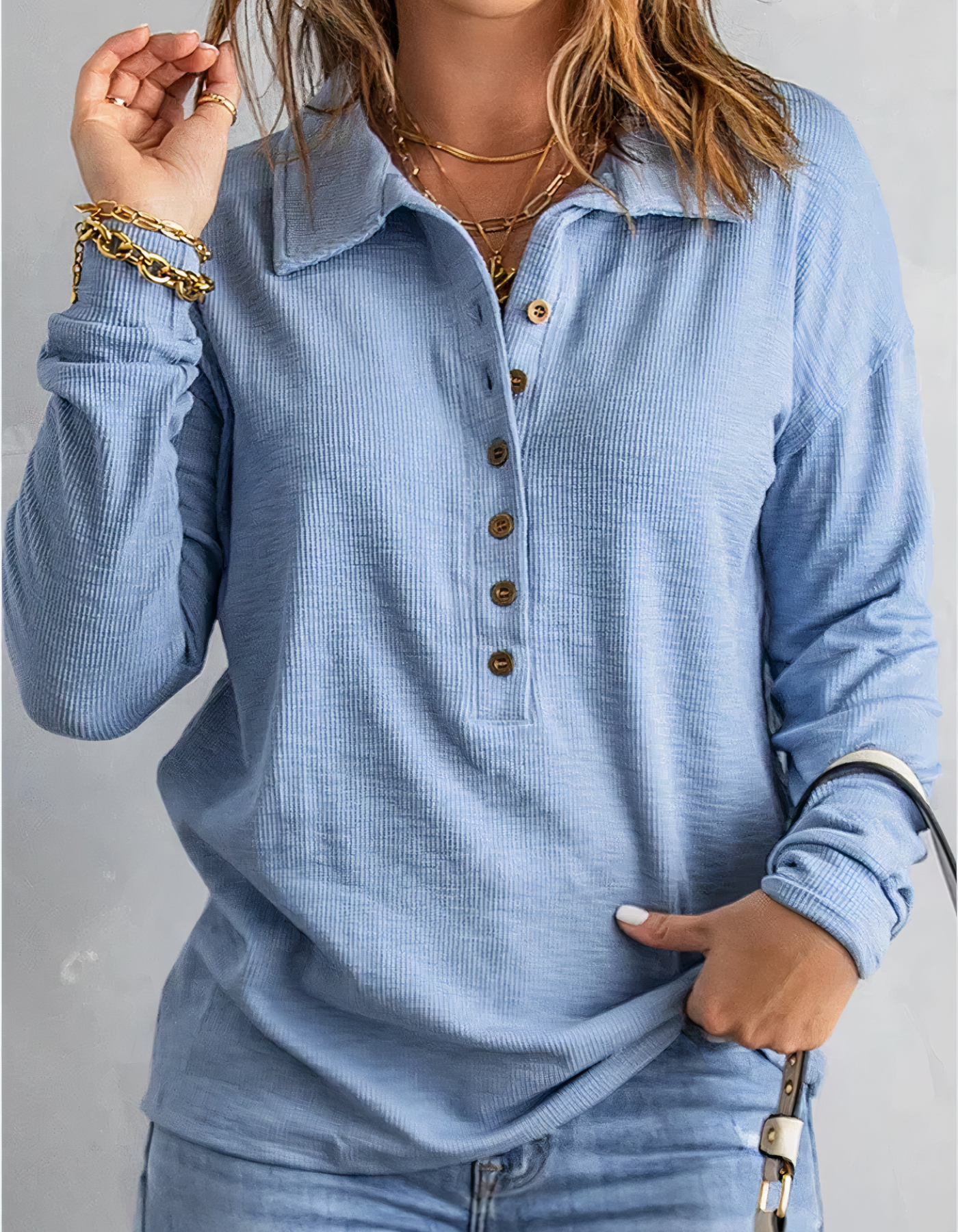 Damen Poloshirt mit langen Ärmeln - Amy