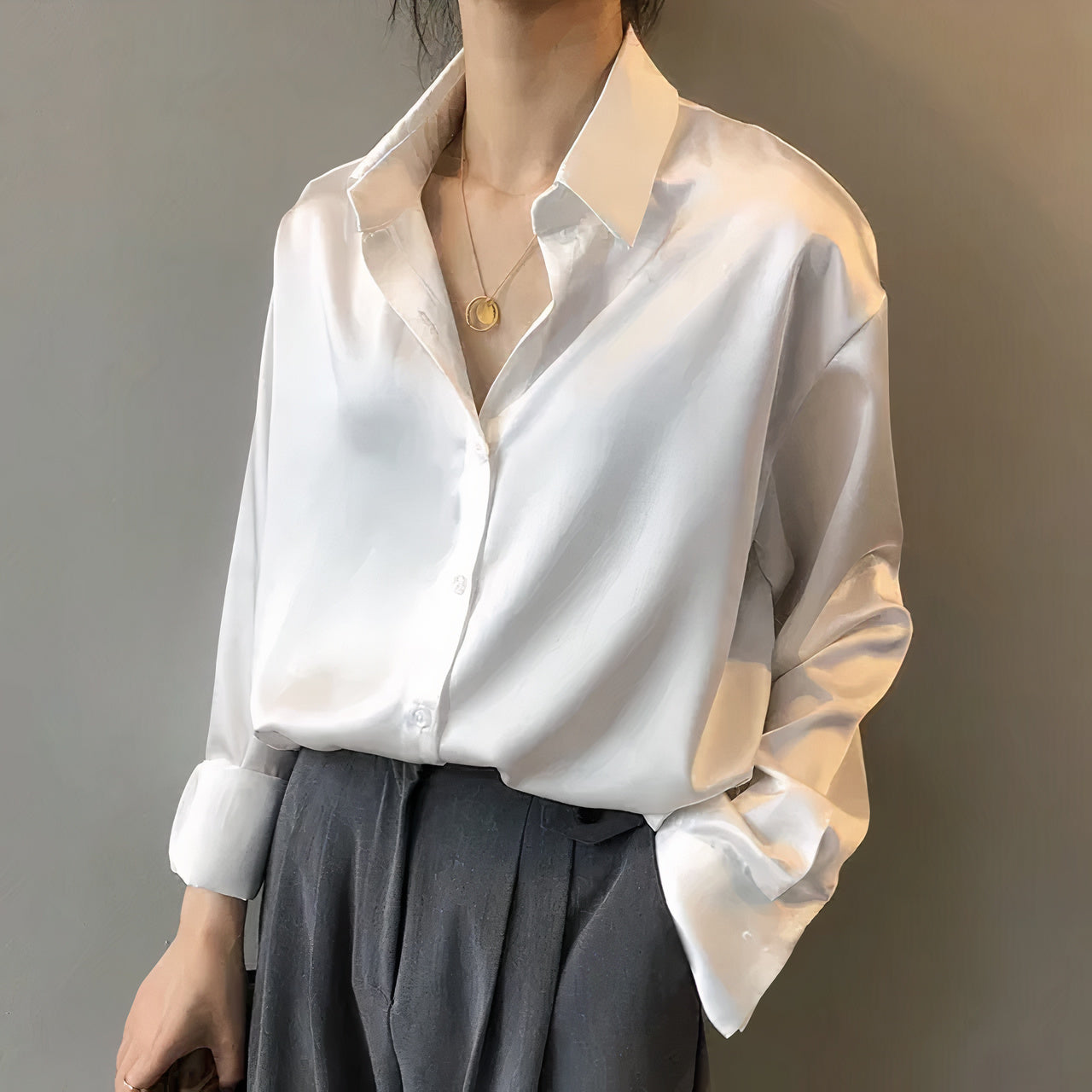Schicke Satinbluse Anja