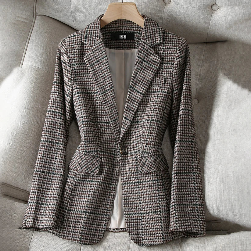 Berg-Feldt | Veste blazer pour femme à carreaux, chic et confortable