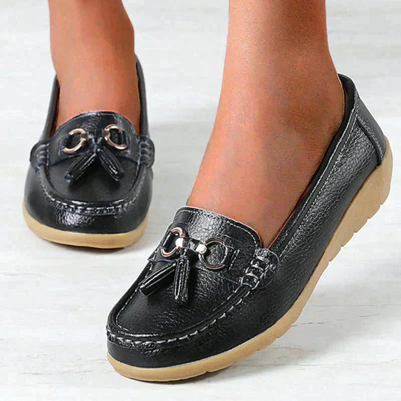 Einfache Leder-Slipper-Wanderschuhe - Azami