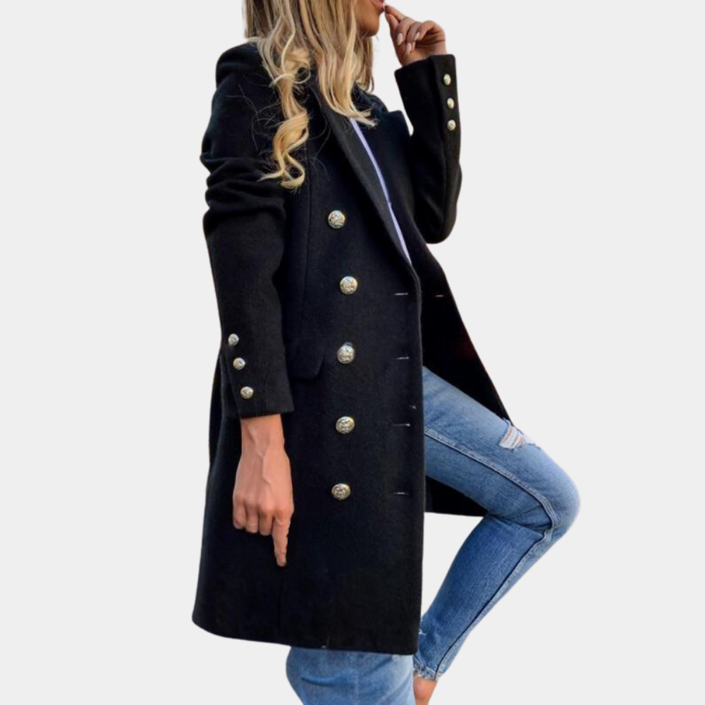 Berg-Feldt | Trench-coat double boutonnage pour femme - Détails boutonnés
