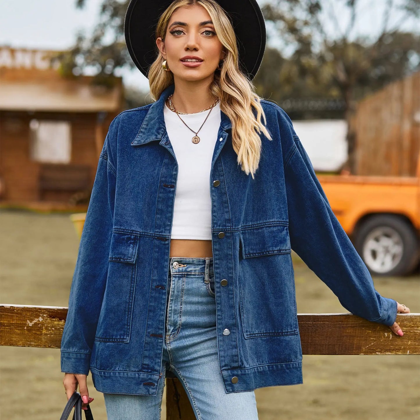 Berg-Feldt | Übergröße Denim Damenjacke mit Bequemer Passform