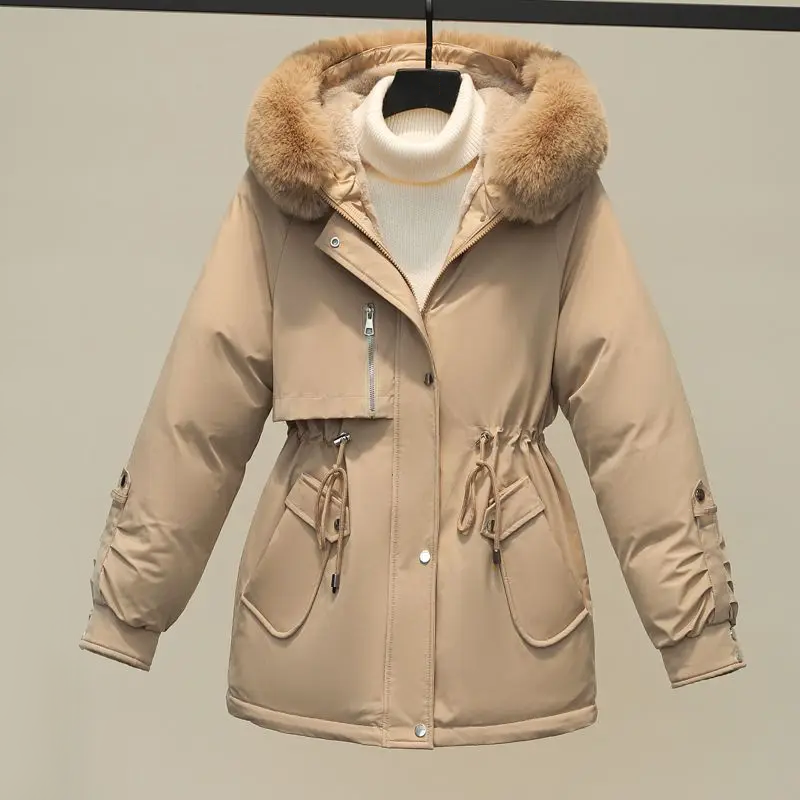Berg-Feldt | Veste d'Hiver Matelassée pour Femme avec Col en Fourrure