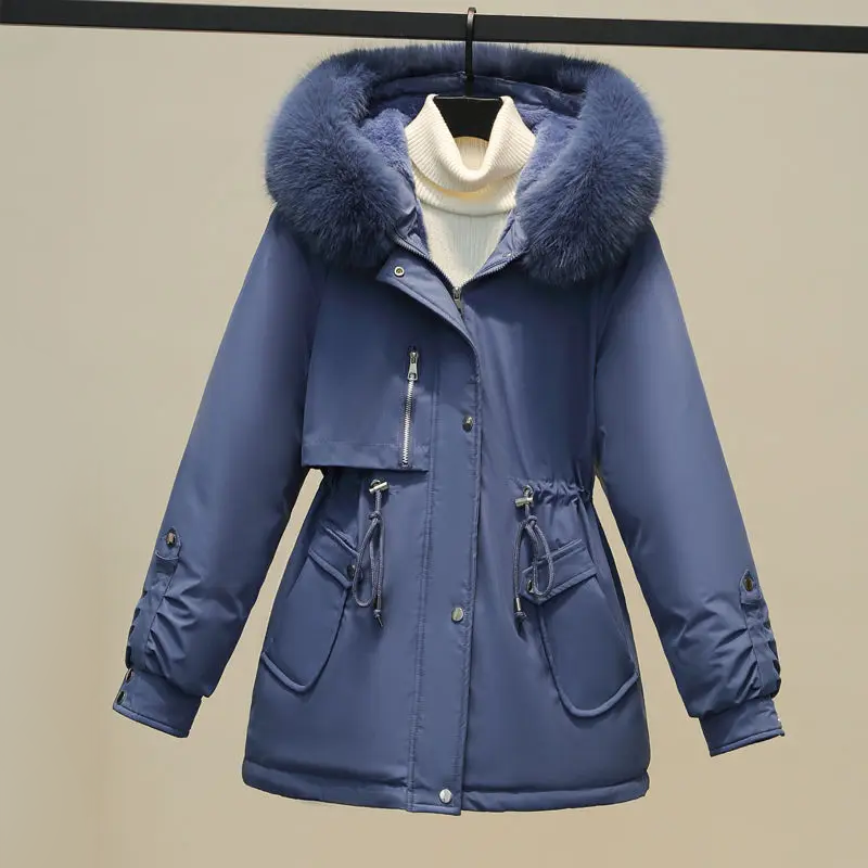 Berg-Feldt | Veste d'Hiver Matelassée pour Femme avec Col en Fourrure