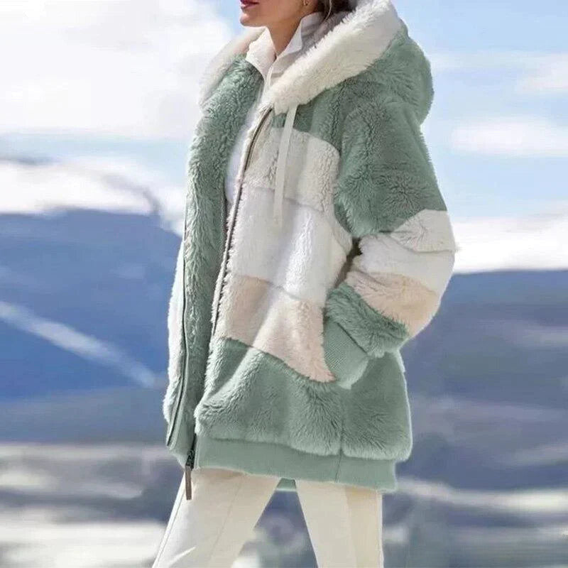 Berg-Feldt | Kuscheliger Tweed-Hoodie mit Plüschigem Futter und Wolle