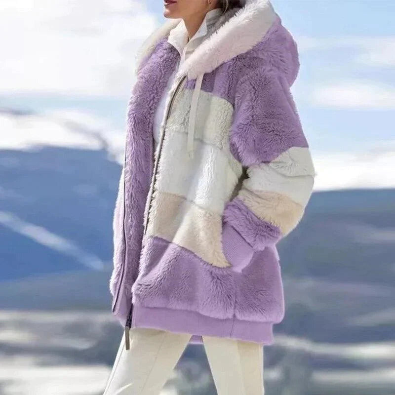 Berg-Feldt | Kuscheliger Tweed-Hoodie mit Plüschigem Futter und Wolle
