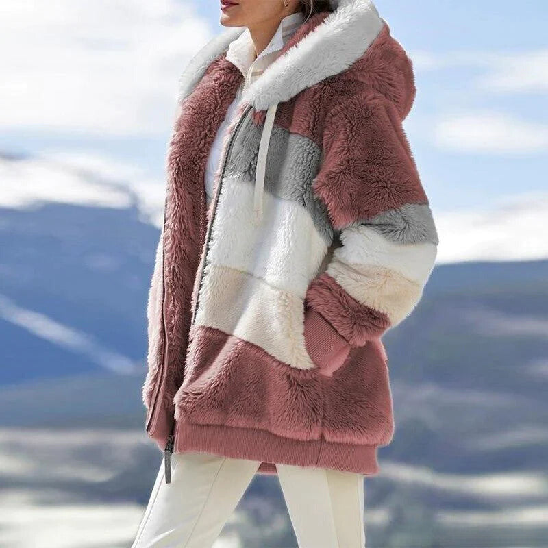 Berg-Feldt | Kuscheliger Tweed-Hoodie mit Plüschigem Futter und Wolle