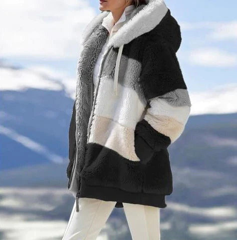 Berg-Feldt | Kuscheliger Tweed-Hoodie mit Plüschigem Futter und Wolle