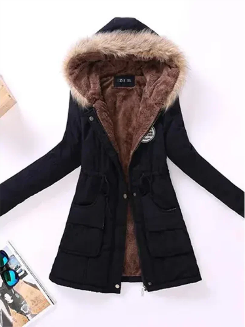 Berg-Feldt | Veste d'hiver à capuche et doublure pour femme, idéale pour un usage quotidien