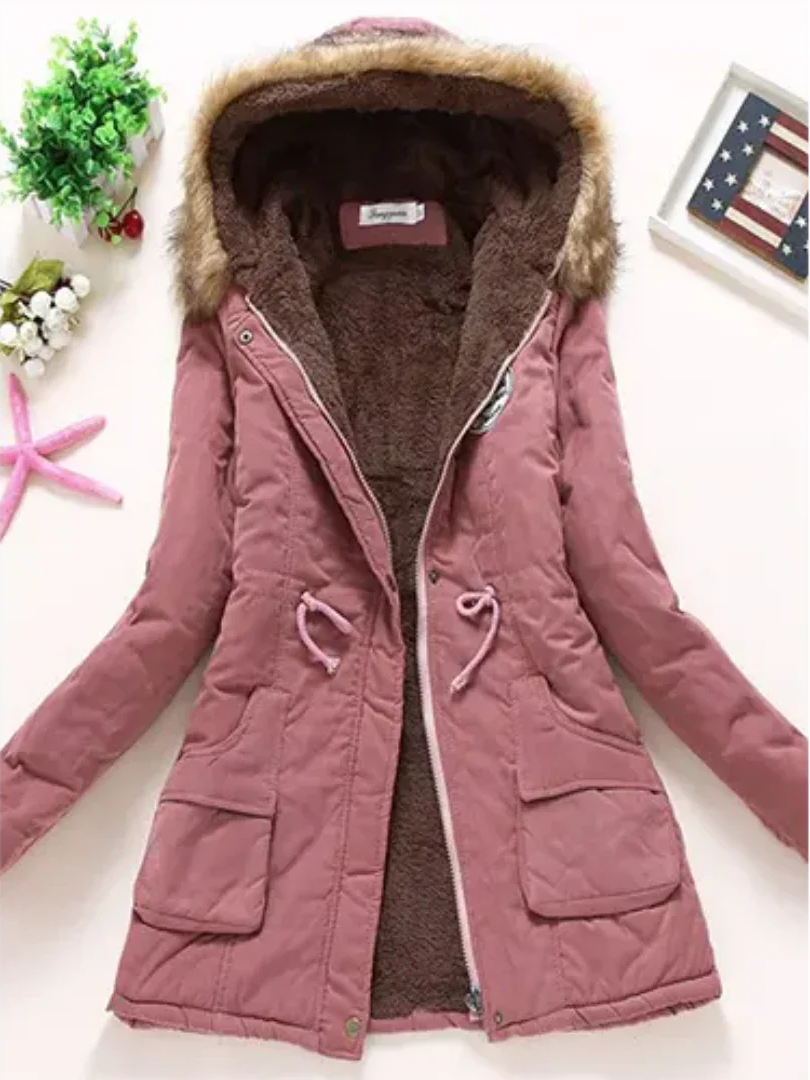 Berg-Feldt | Veste d'hiver à capuche et doublure pour femme, idéale pour un usage quotidien