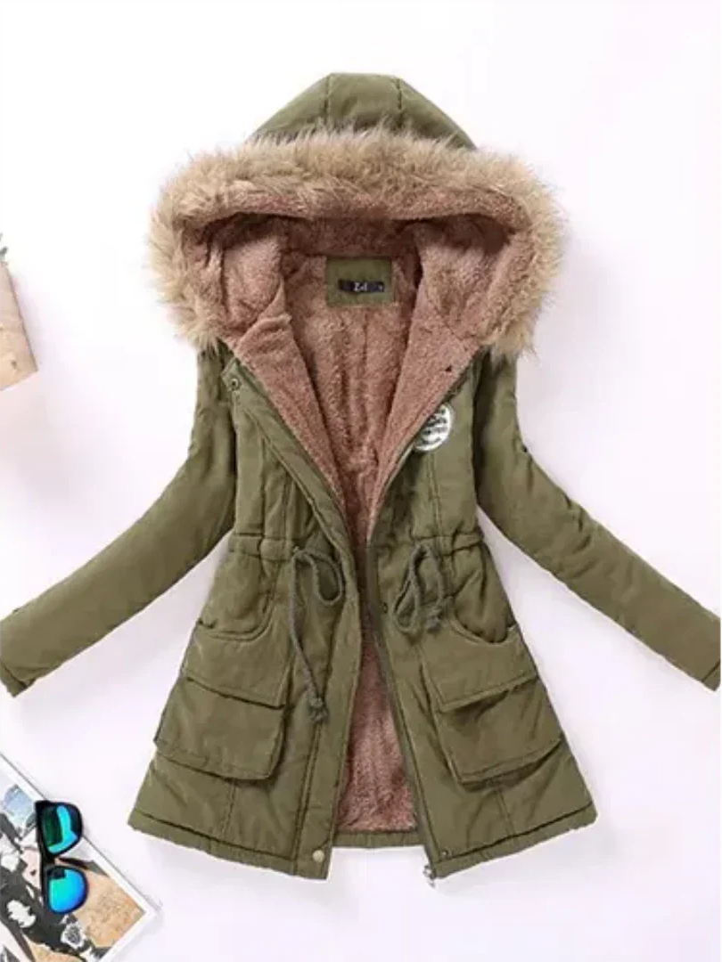 Berg-Feldt | Veste d'hiver à capuche et doublure pour femme, idéale pour un usage quotidien