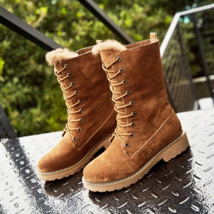 Berg-Feldt | Hohe Damenstiefel Aus Wildleder
