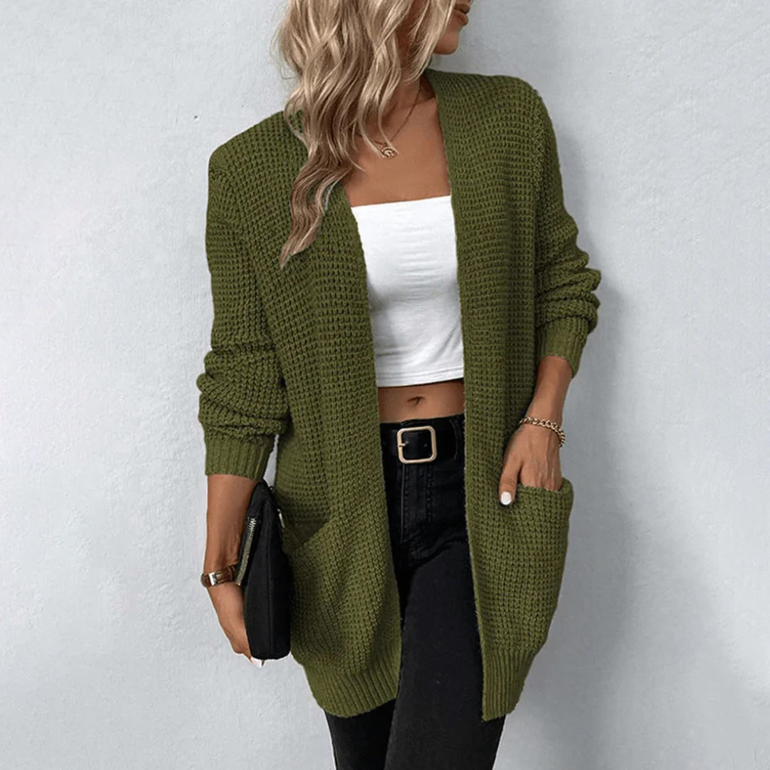 Berg-Feldt | Strickjacke Offene Front Lockerer Schnitt