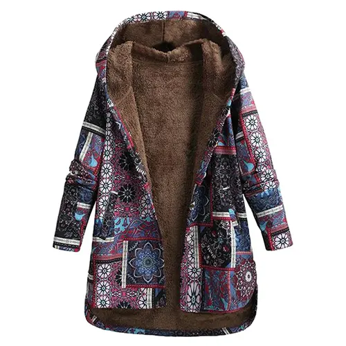Berg-Feldt | Klassiker Blumen Kapuzenjacke Winter