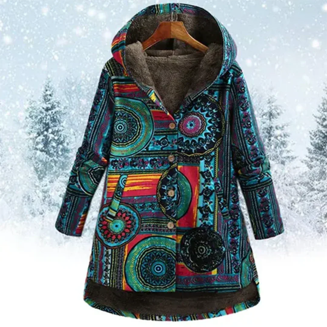 Berg-Feldt | Klassiker Blumen Kapuzenjacke Winter