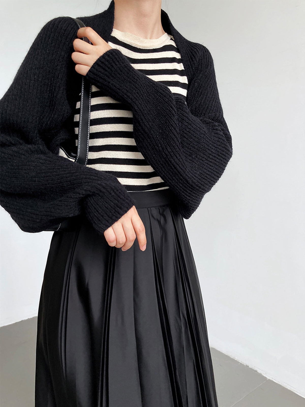 Berg-Feldt | Strick Bolero mit Langen Ärmeln Weich und Modern Perfekt für Layering