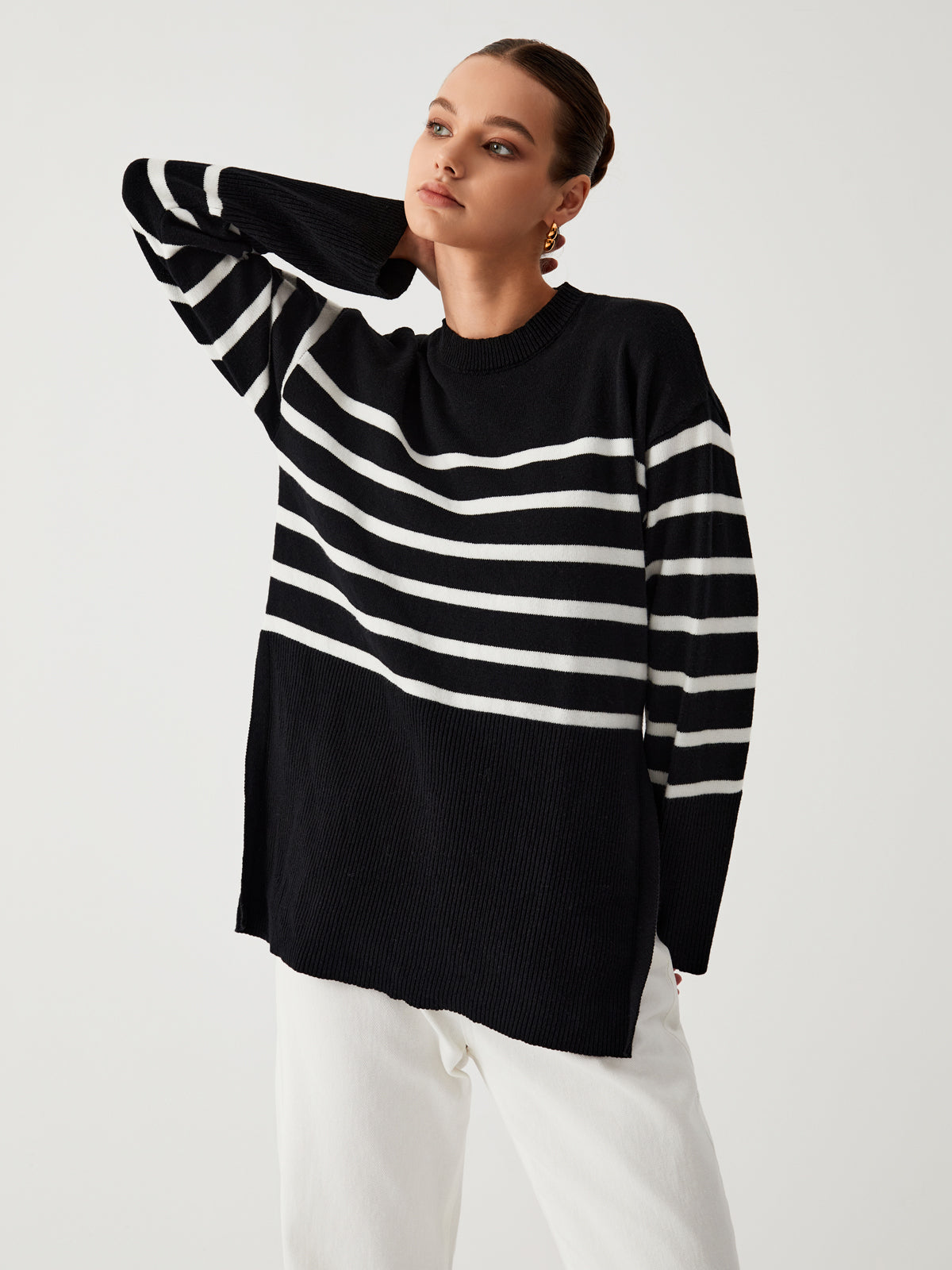 Berg-Feldt | Großer Pullover mit Streifen