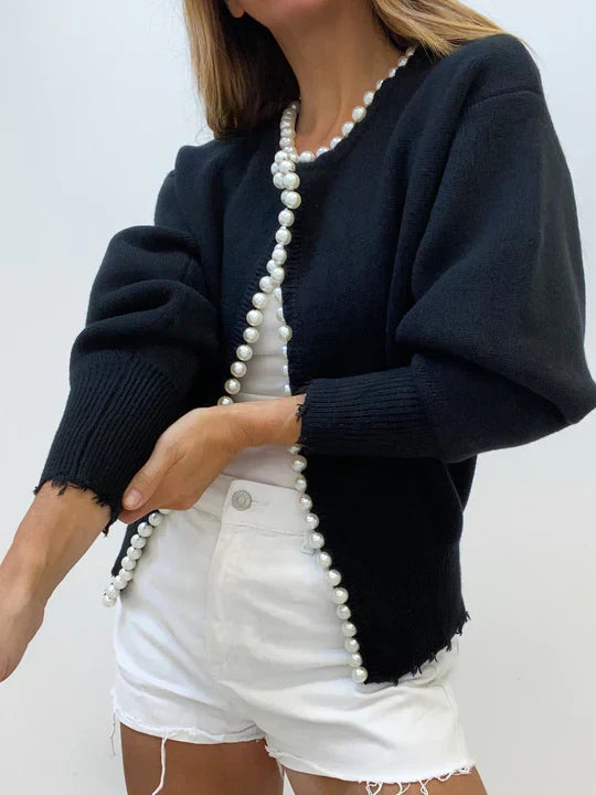Berg-Feldt | Strickjacke für Damen, elegant & mit Perlen