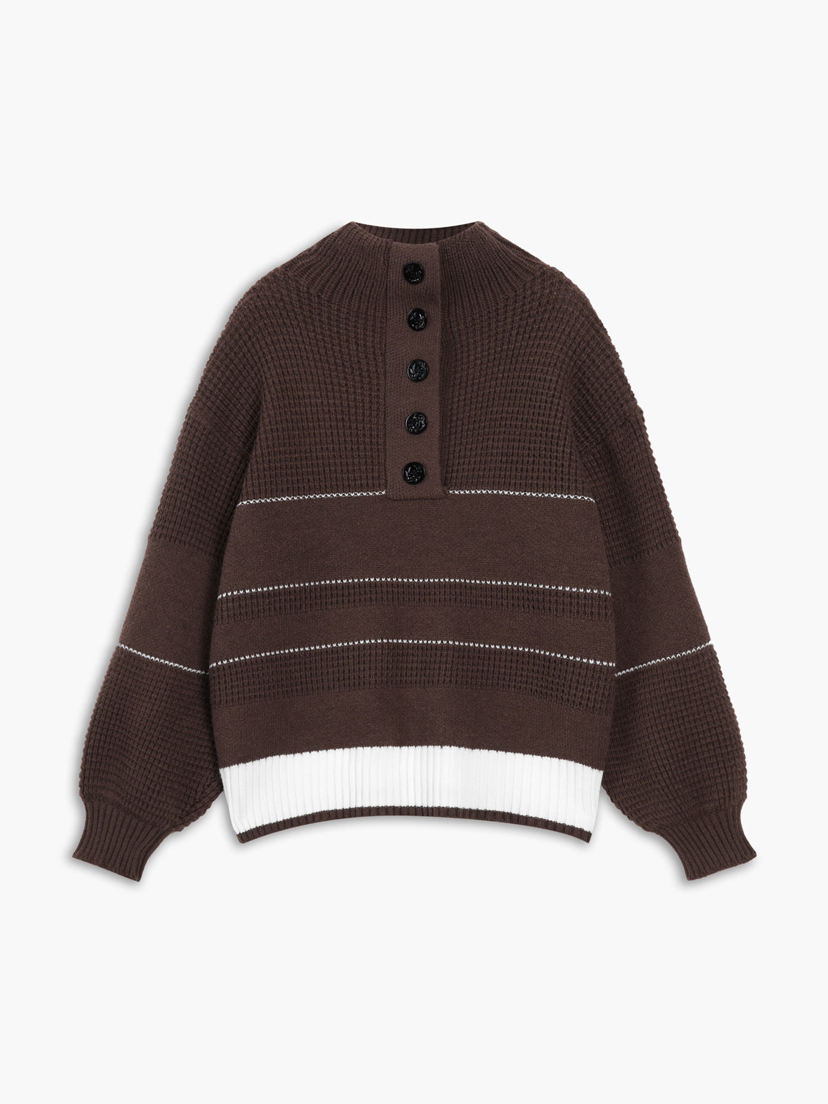 Berg-Feldt | Gestickter Pullover mit Knöpfen Baumwolle Klassisch und Komfortabel