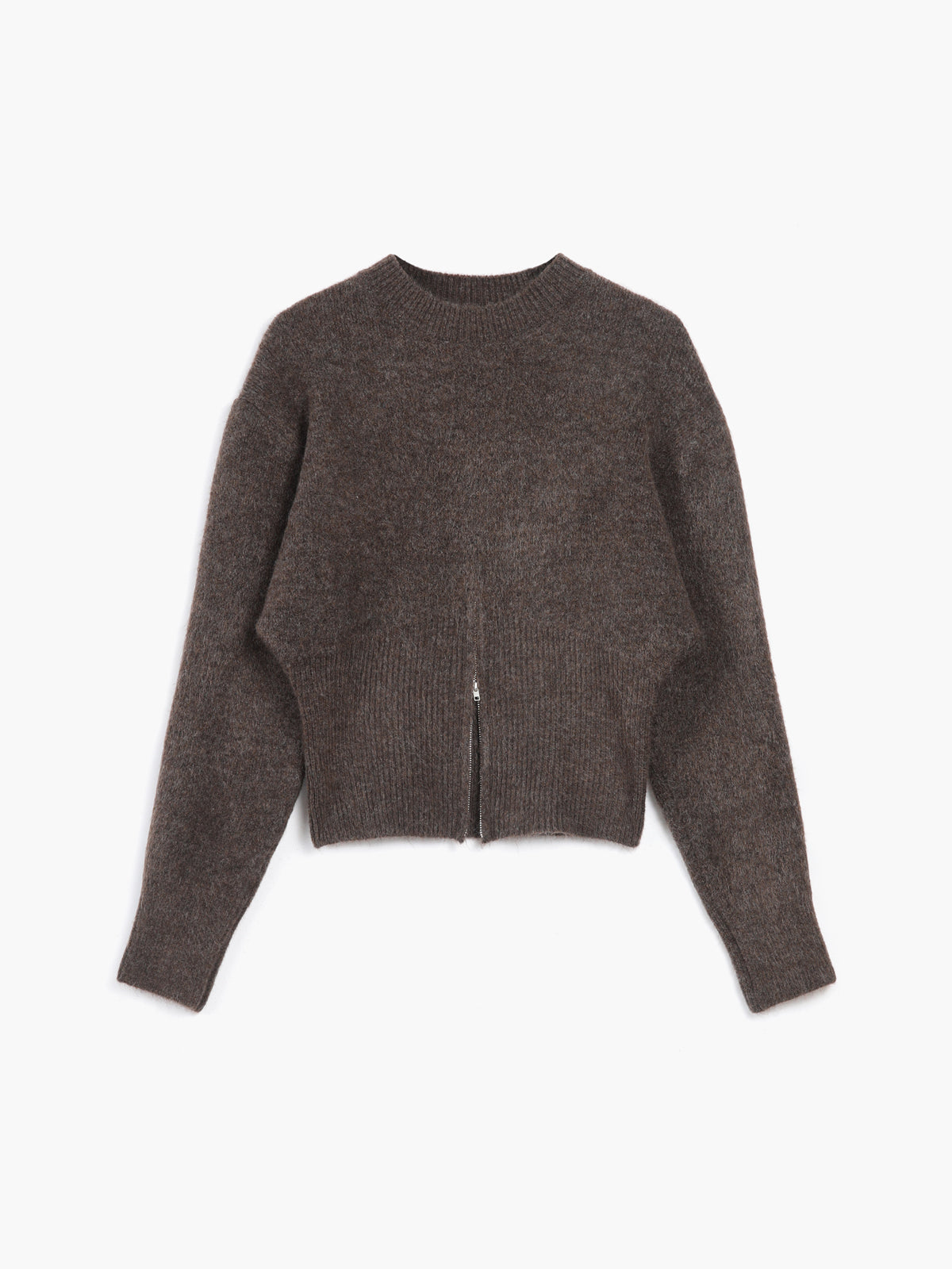 Fudus – Pull en demi-zip et matière duveteuse pour femme