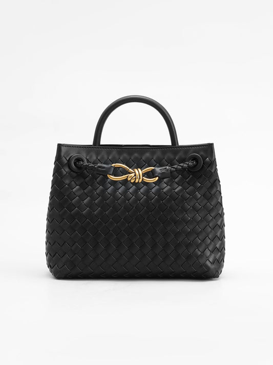 berg-feldt | Vegan Leather Shoulder and Handbag with Metallic Twist Detail
 - berg-feldt