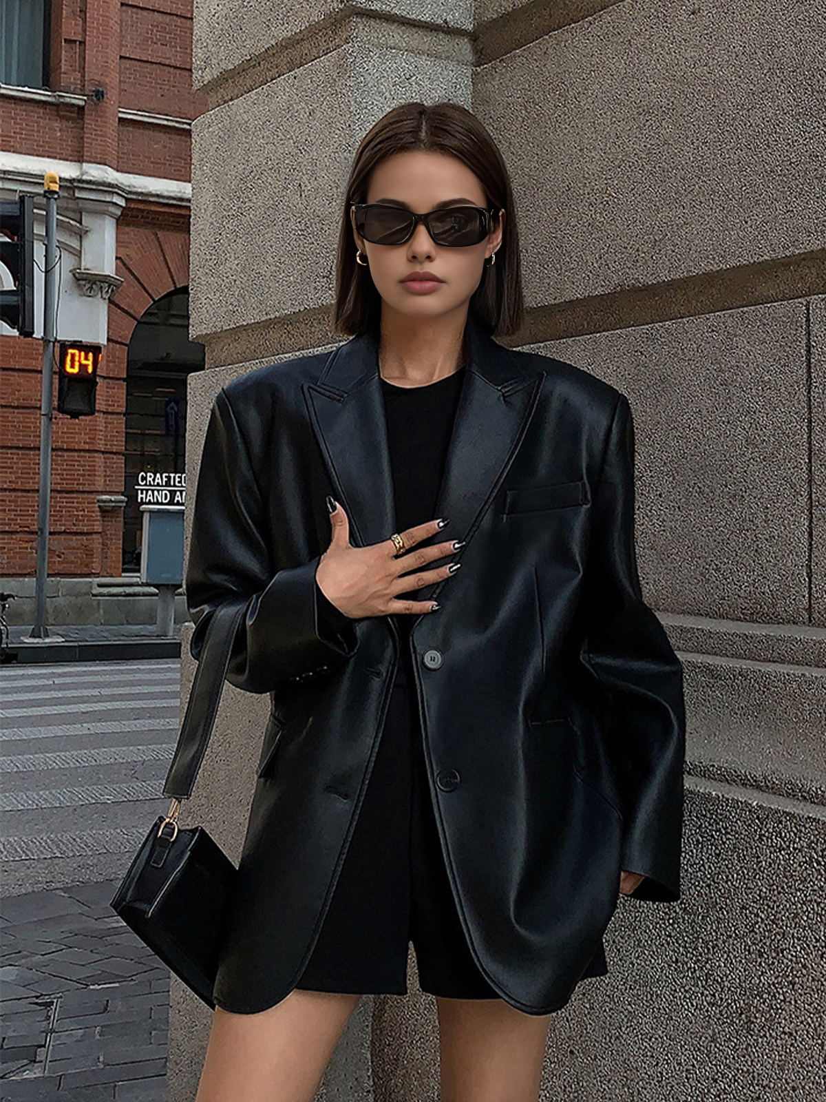 Berg-Feldt | Lederlook Blazer für Damen