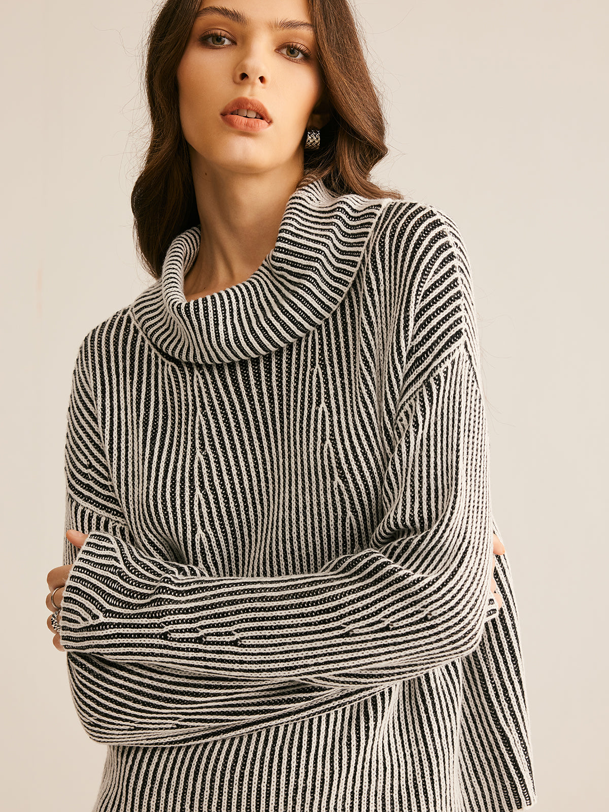 Berg-Feldt | Strickpullover Gestreiftes Design und Kragen Zeitlose Mode