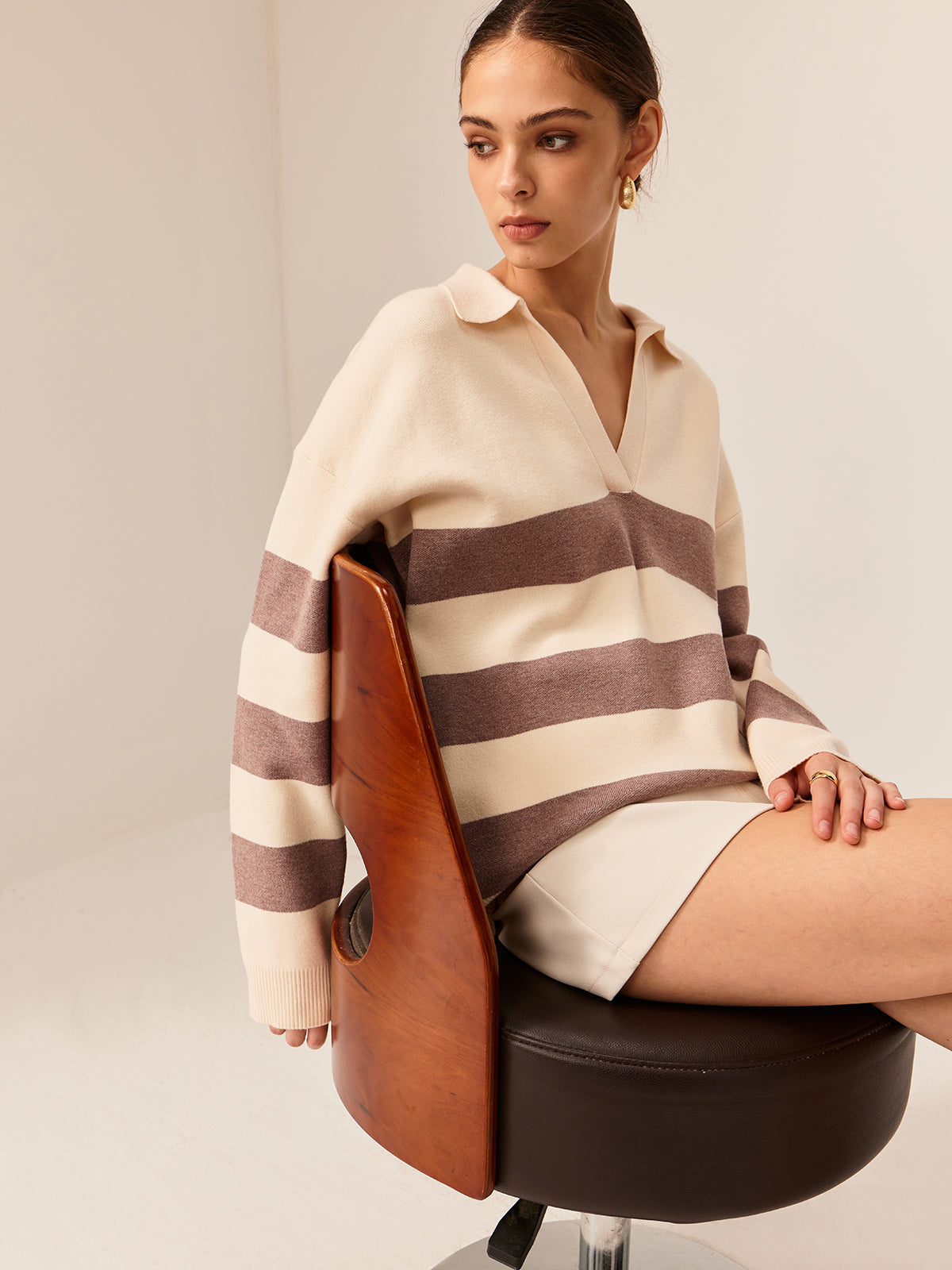 Berg-Feldt | Strickpullover Gestreiftes Design Lässige Passform