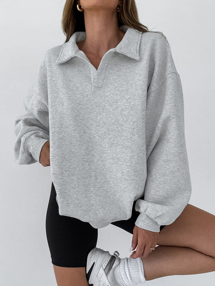 Berg-Feldt | Sweatshirt mit Kragen Baumwollmischung Lässig und Trendy