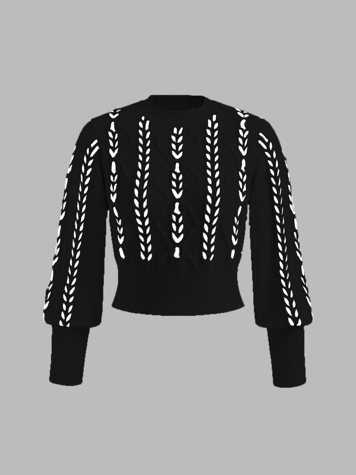 Berg-Feldt | Strickpullover mit Lochmuster Acrylmischung Elegant und Modern