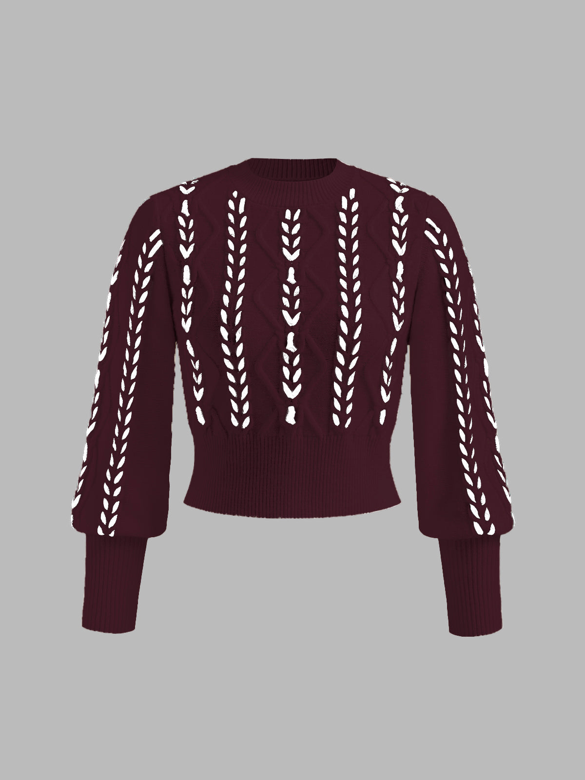 Berg-Feldt | Strickpullover mit Lochmuster Acrylmischung Elegant und Modern