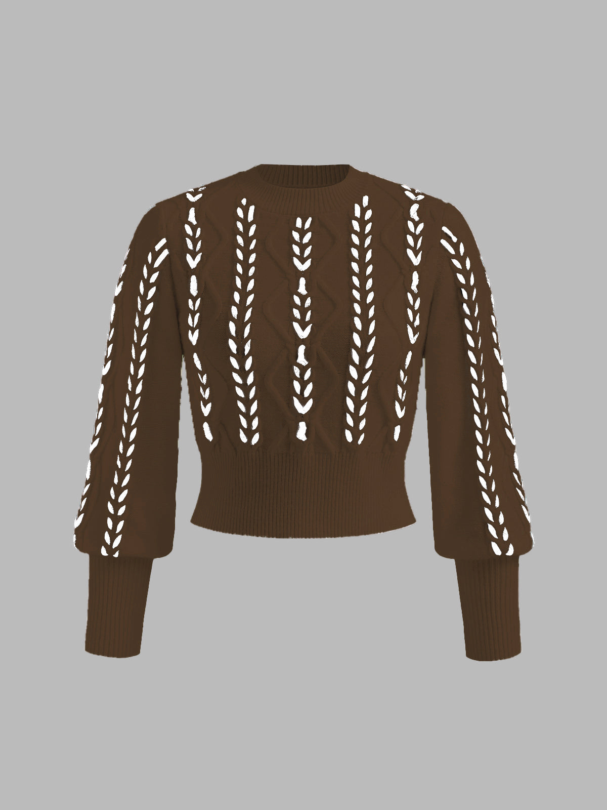 Berg-Feldt | Strickpullover mit Lochmuster Acrylmischung Elegant und Modern