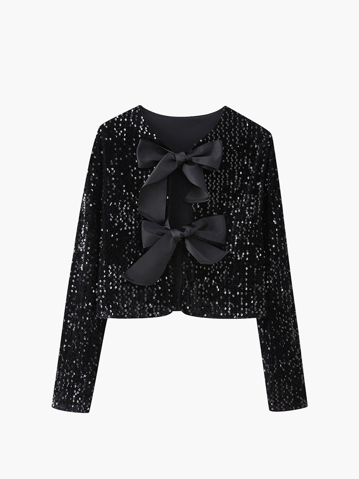Veste en velours à sequins Berg-Feldt avec nœud décoratif
