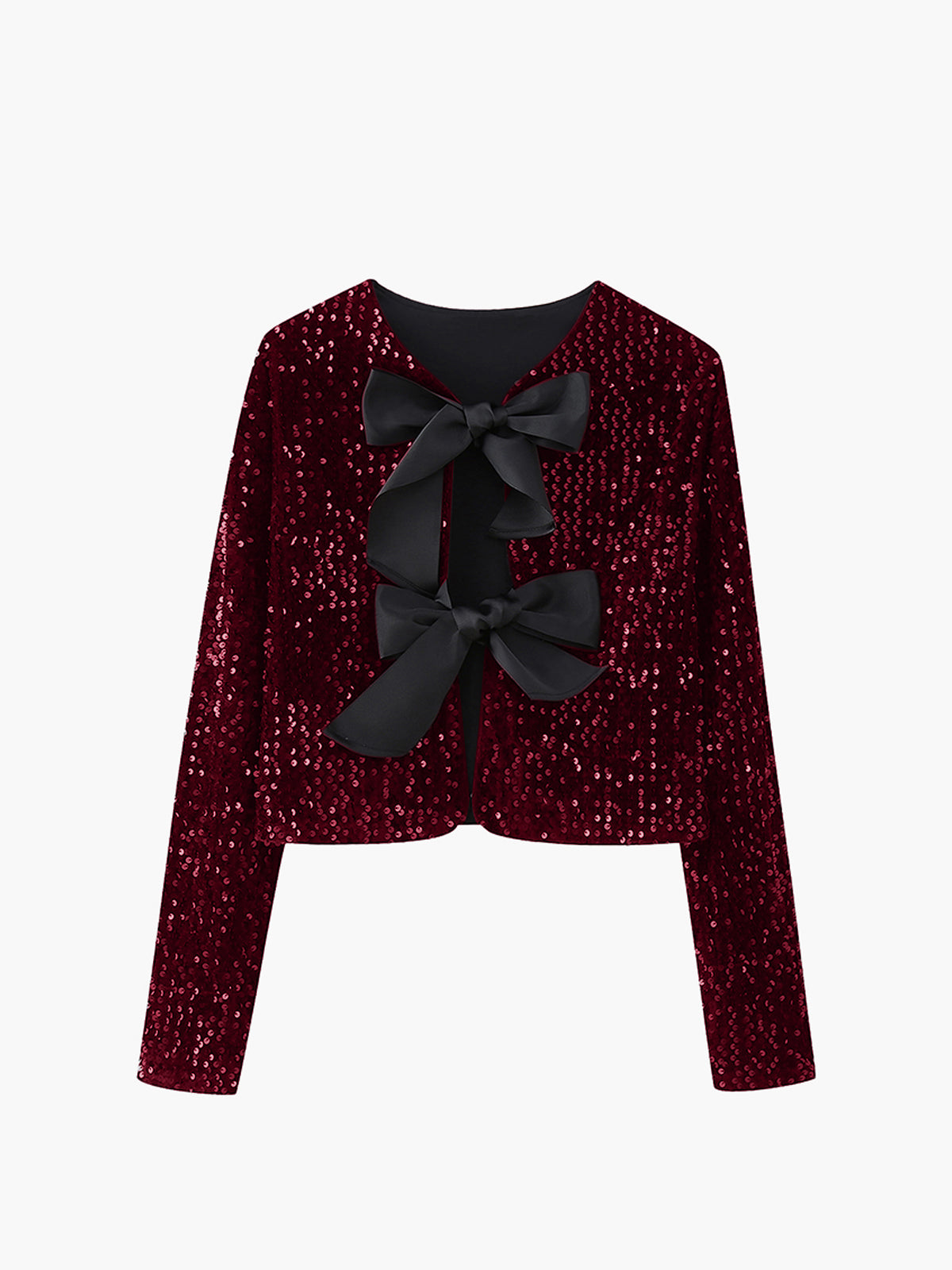 Veste en velours à sequins Berg-Feldt avec nœud décoratif