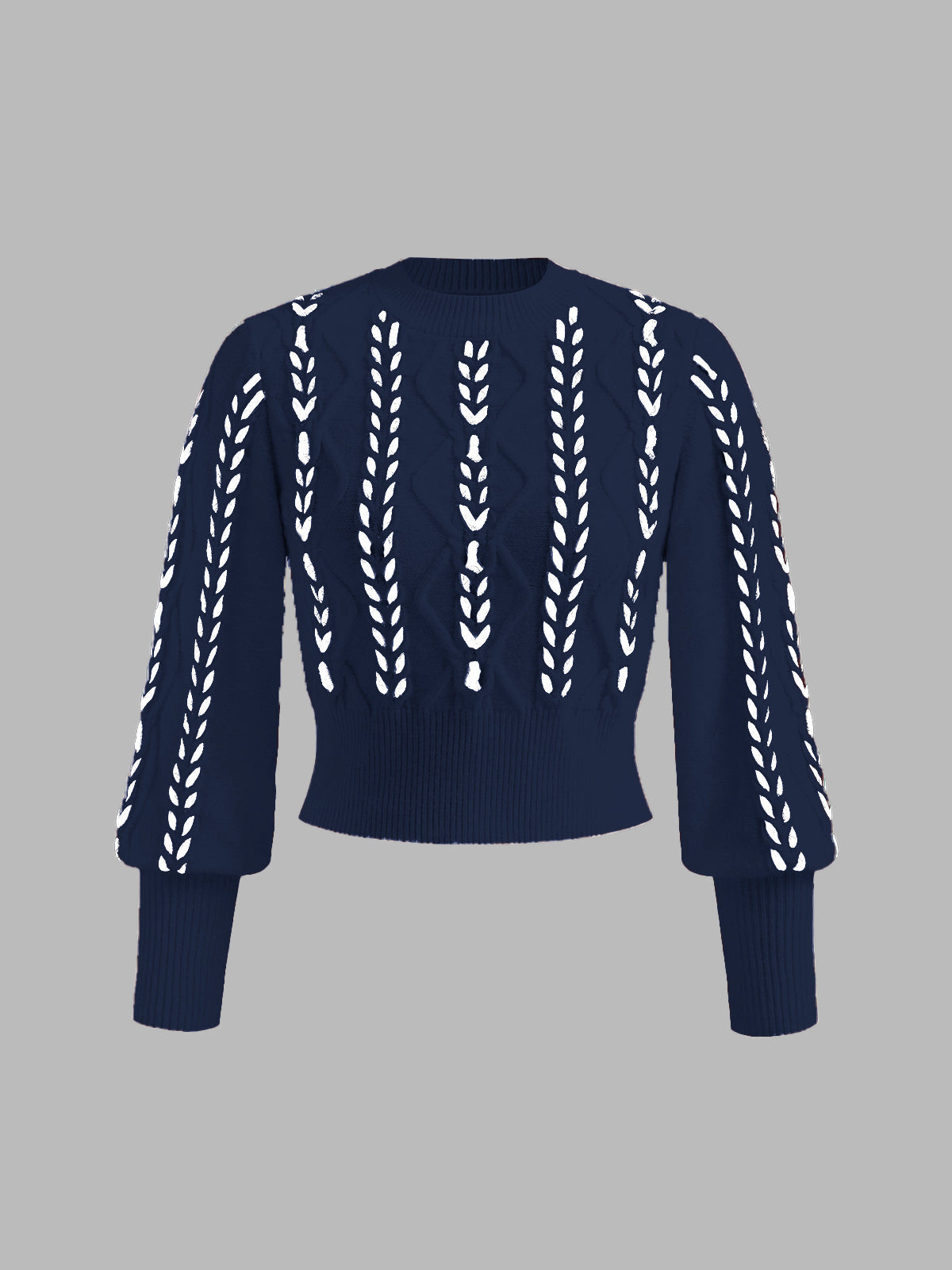 Berg-Feldt | Strickpullover mit Lochmuster Acrylmischung Elegant und Modern