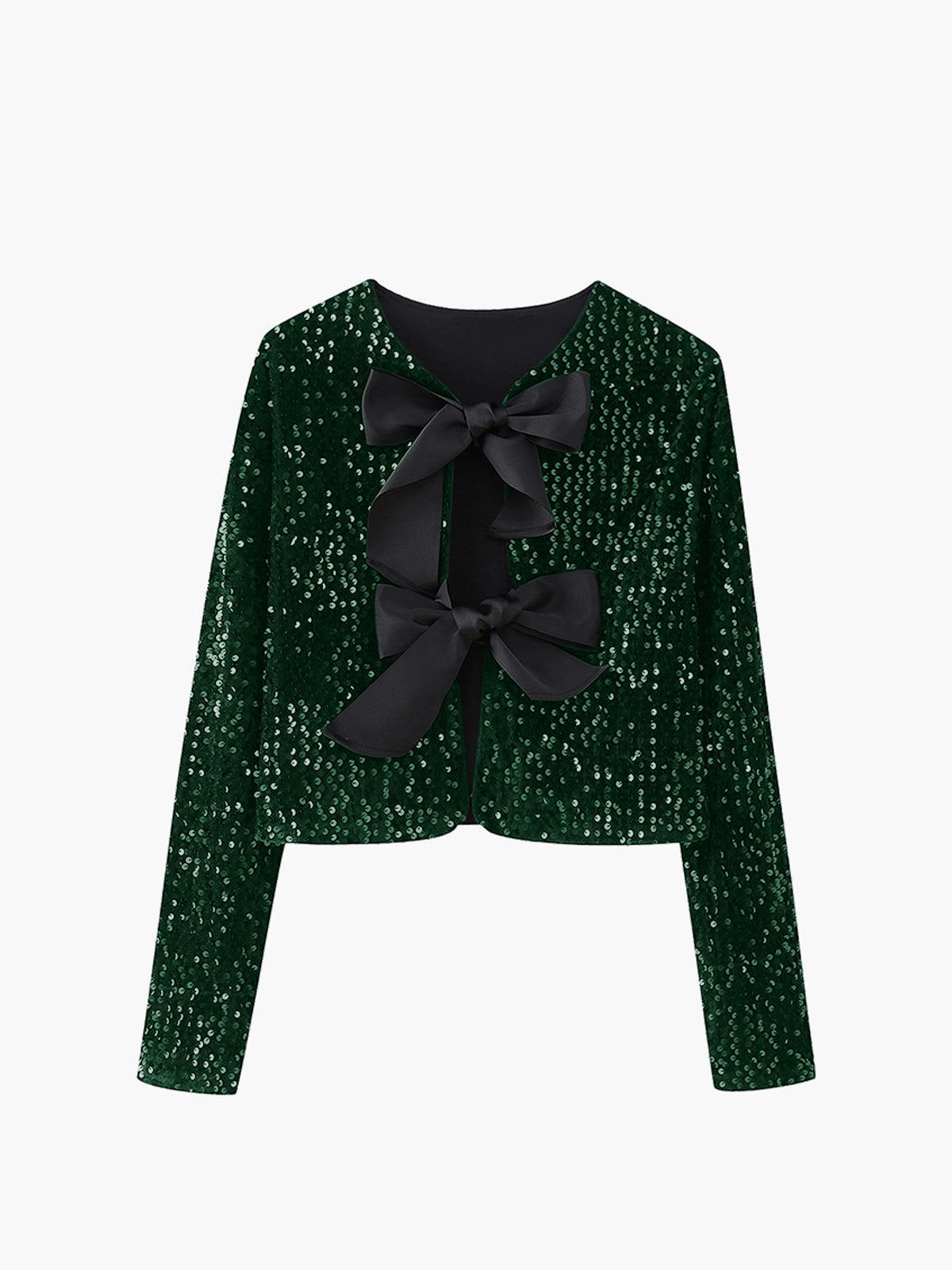 Veste en velours à sequins Berg-Feldt avec nœud décoratif