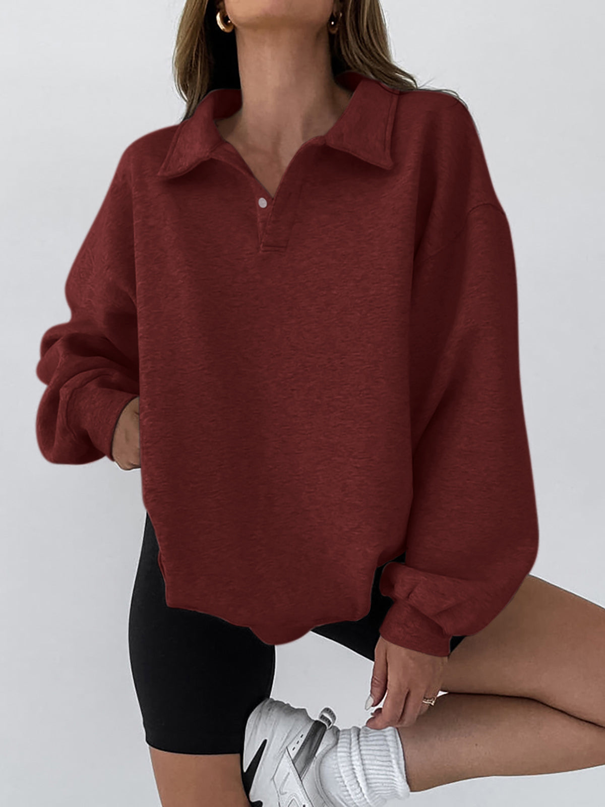 Berg-Feldt | Sweatshirt mit Kragen Baumwollmischung Lässig und Trendy