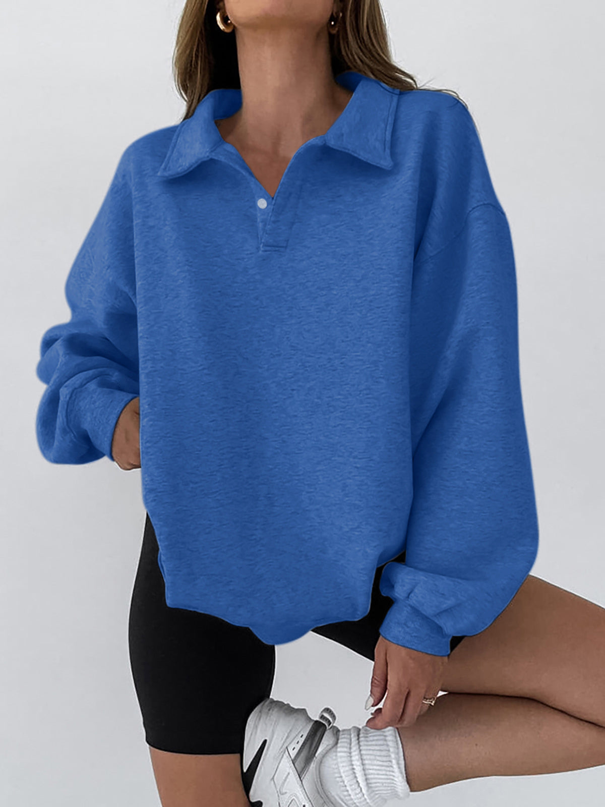 Berg-Feldt | Sweatshirt mit Kragen Baumwollmischung Lässig und Trendy