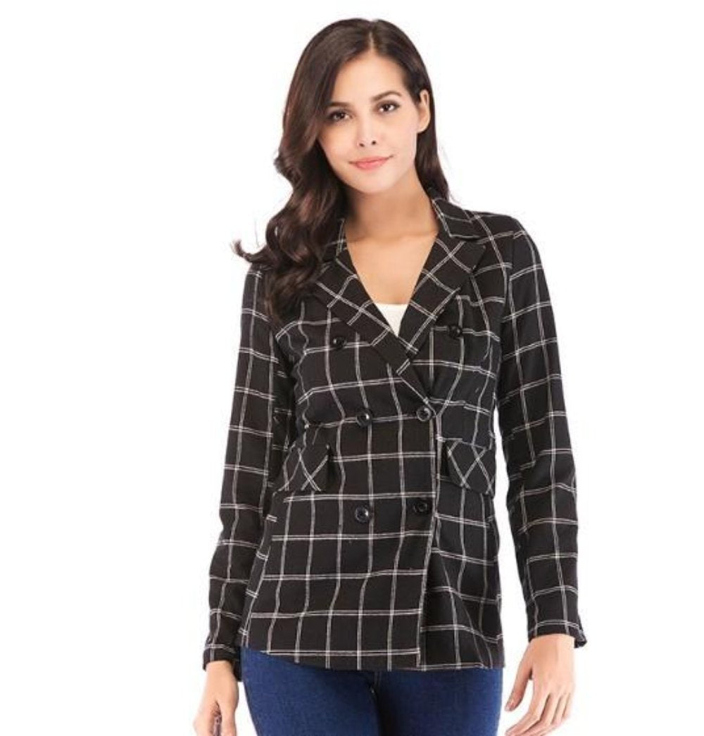 Berg-Feldt | Klassisch Karierter Blazer Doppelreihiges Design Elegant und Modern