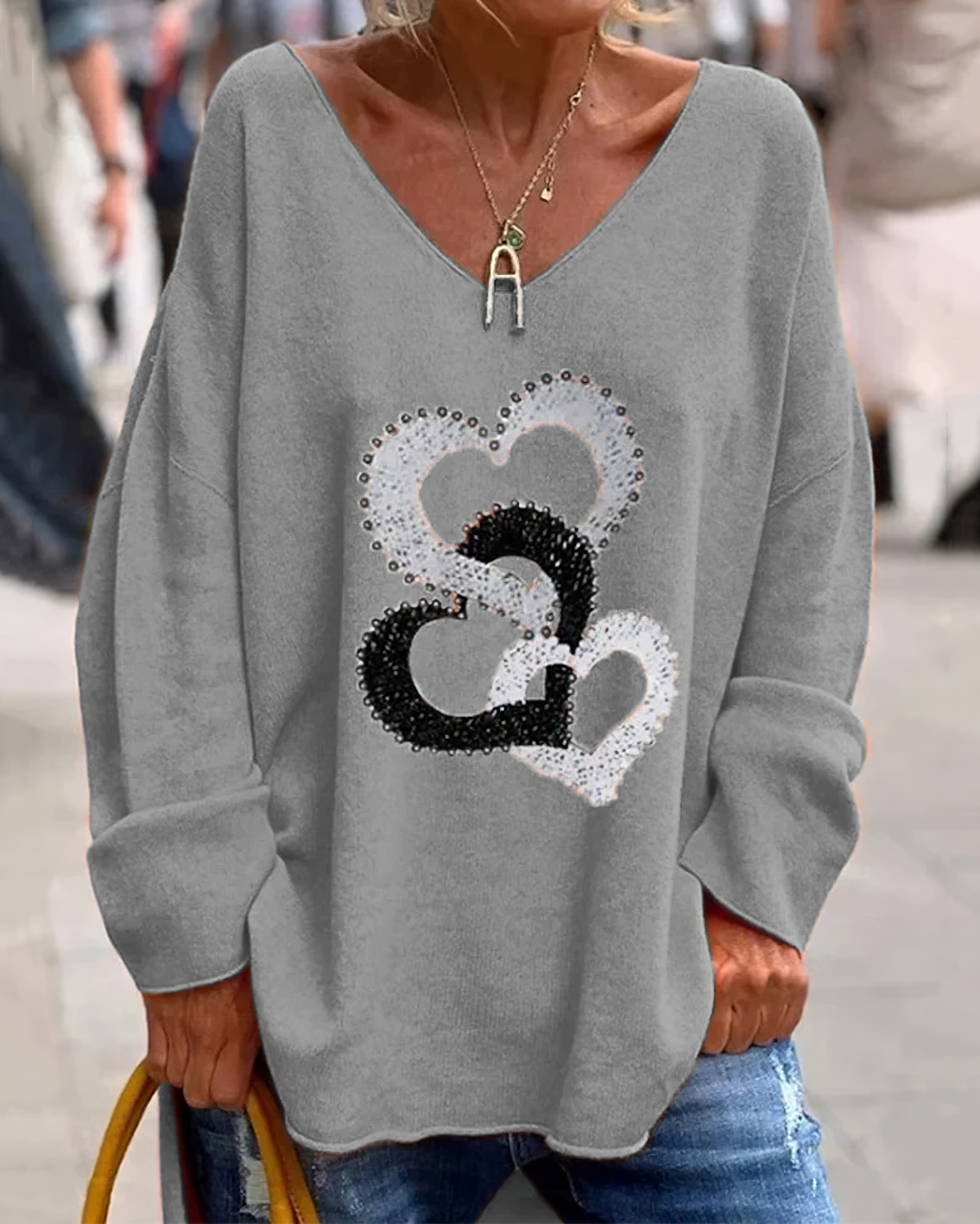 Gemütlicher Pullover mit Grafik - Bonnie