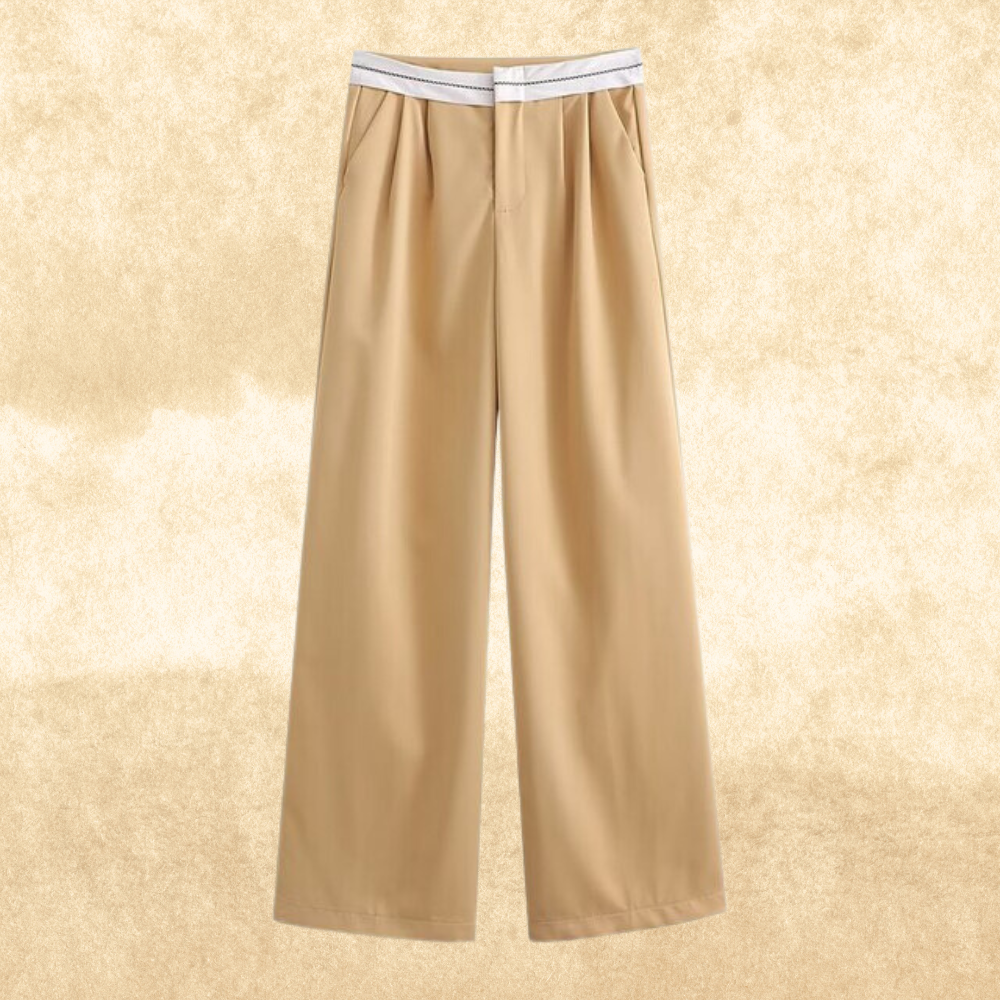 AURORA – Pantalon taille haute style vintage